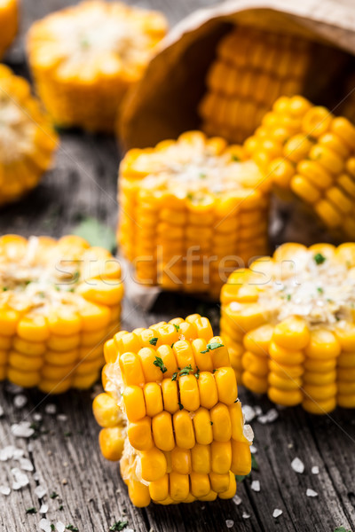 Delicious grilled corn Stock photo © vankad
