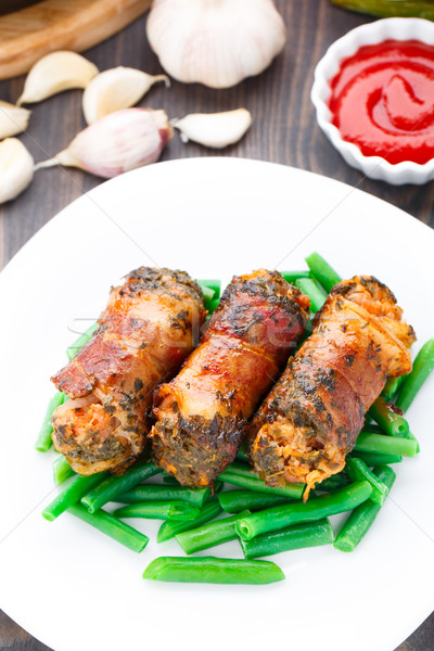Bacon wrapped cutlet Stock photo © vankad