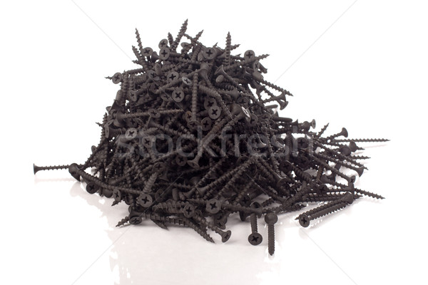 Pile of black screws Stock photo © vankad