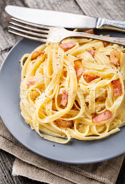 Pasta carbonara Stock photo © vankad