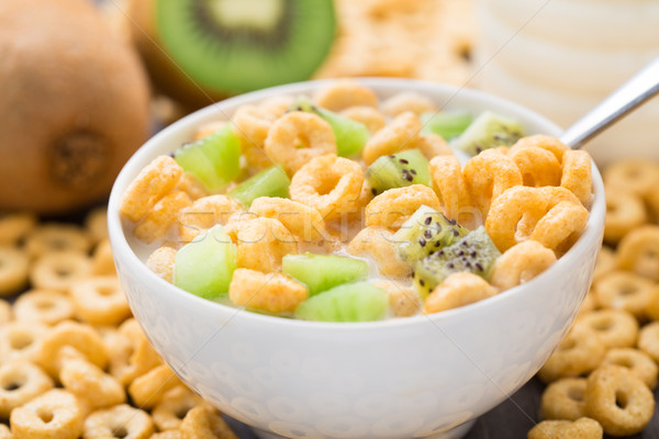 Bowl of honey corn rings Stock photo © vankad