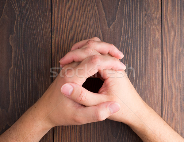 Human hands clasped Stock photo © vankad