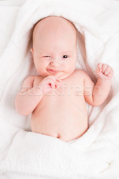 Cute bebé toallas ducha cama bano Foto stock © vankad