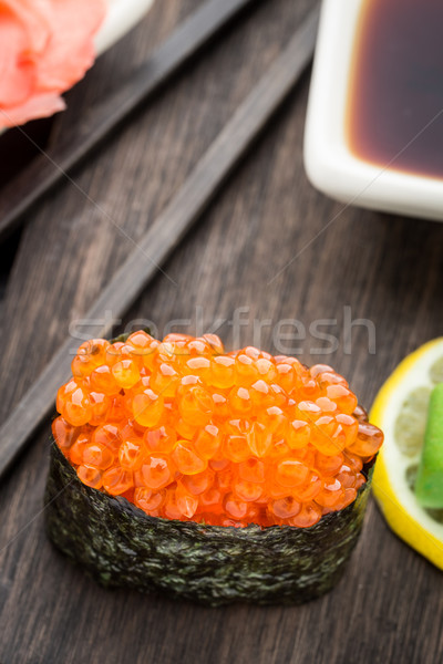 Close up of gunkan sushi Stock photo © vankad