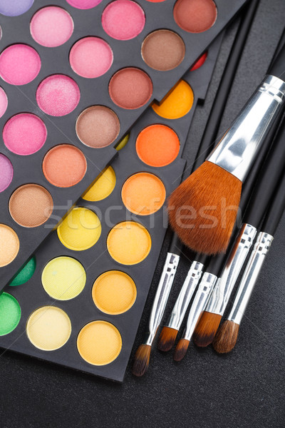 Makeup brushes and shadows Stock photo © vankad