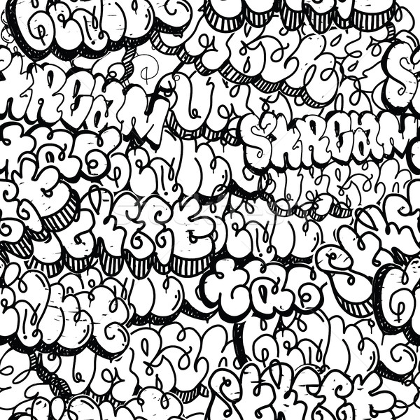 Graffiti background seamless pattern Stock photo © Vanzyst