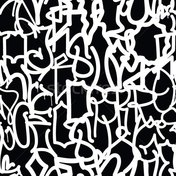 Graffiti vector etiquetas escrito mano Foto stock © Vanzyst