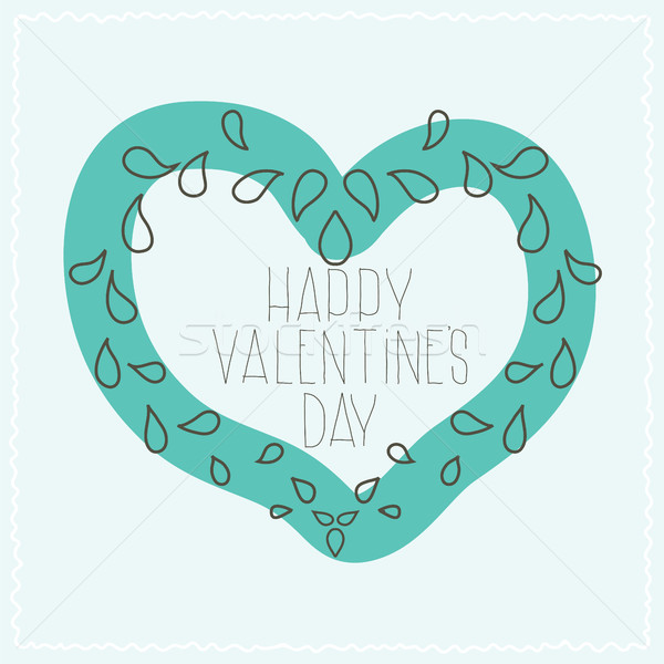 Levegős terv valentin nap egyszerű dekoratív szív Stock fotó © Vanzyst