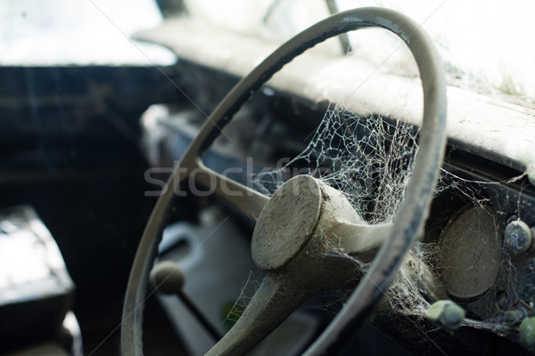 Wheel machines. Part of abandoned old car Stock photo © Vanzyst