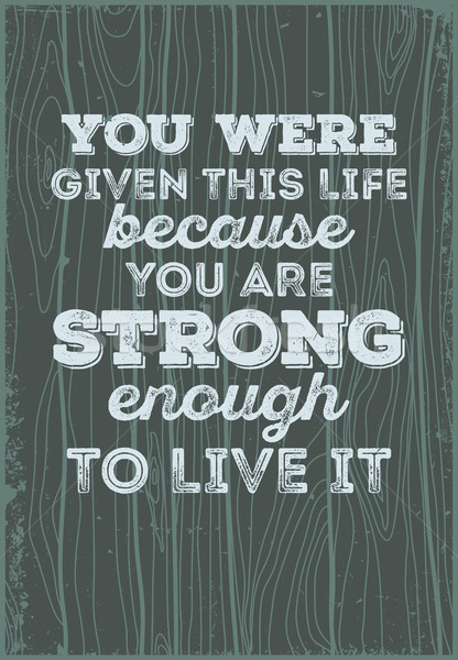 Vector illustration with hand-drawn lettering on wood background Stock photo © Vanzyst