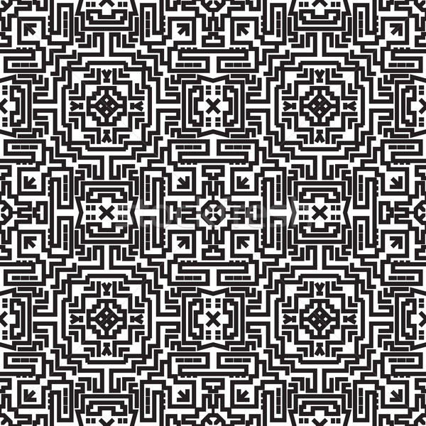 Abstract lines seamless pattern. Modern stylish geometric backgr Stock photo © Vanzyst