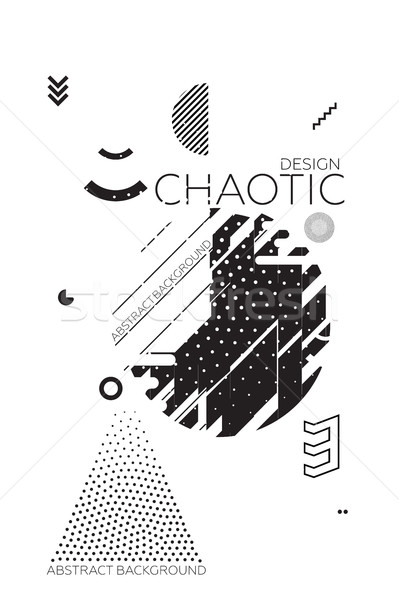 Chaotisch meetkundig abstract vector digitale afbeelding Stockfoto © Vanzyst
