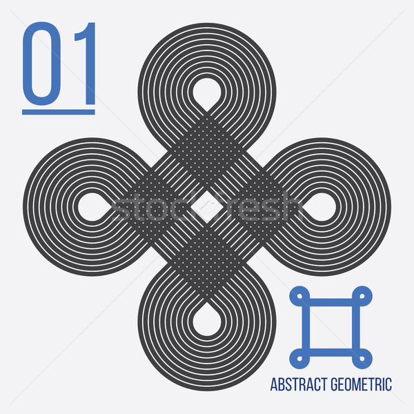 Stock photo: Separate abstract geometric vector figures with title