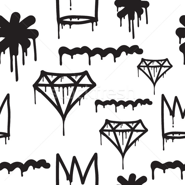 Stock photo: Graffiti seamless pattern