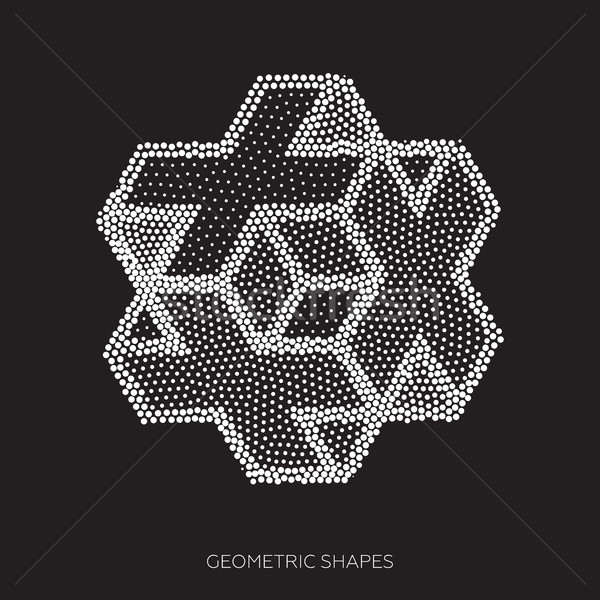 Three-dimensional geometric figures collected from points  Stock photo © Vanzyst