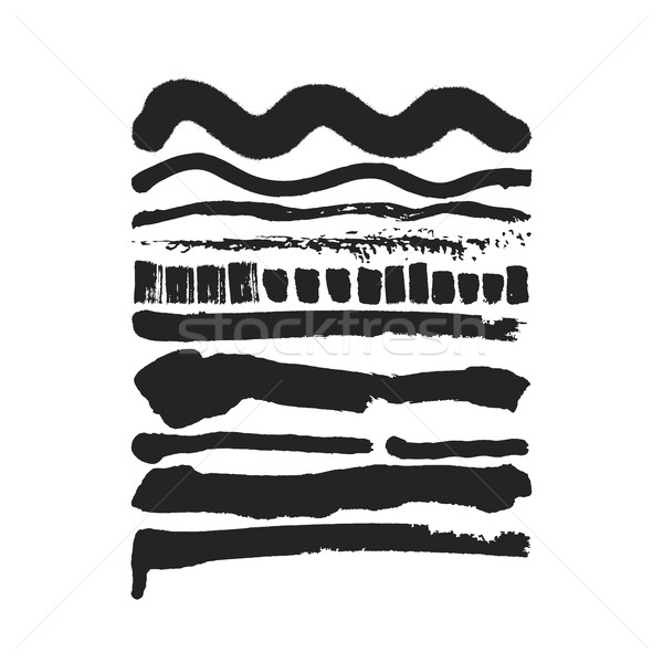 Brush Strokes Set Stock photo © Vanzyst