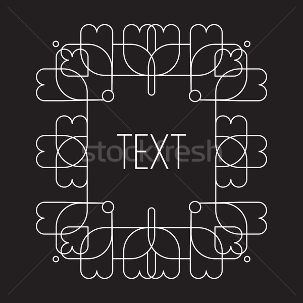 Eenvoudige abstract frame tekst vegetatie element Stockfoto © Vanzyst
