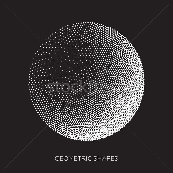 Three-dimensional geometric figures collected from points  Stock photo © Vanzyst