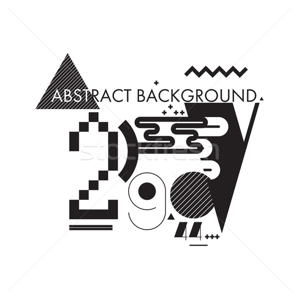 Minimal abstract background black and white Stock photo © Vanzyst