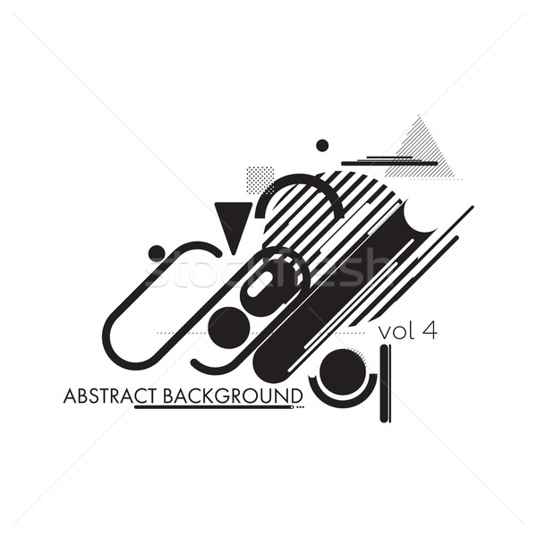 Minimal abstract background black and white Stock photo © Vanzyst