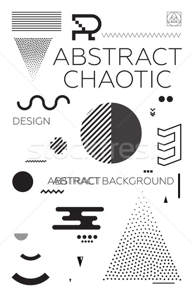 Haotic abstract modern universal simplu geometric Imagine de stoc © Vanzyst