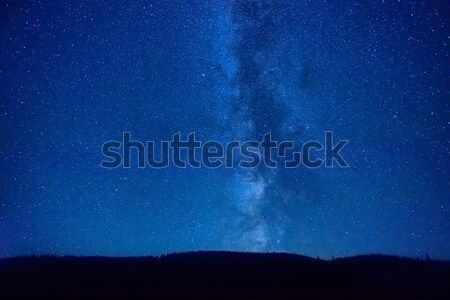 Notte buio cielo blu molti stelle lattiginoso Foto d'archivio © vapi