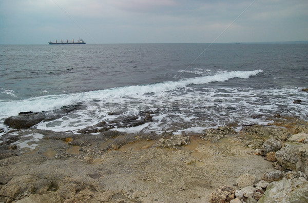 Sahil ufuk manzara deniz güvenlik mavi Stok fotoğraf © vapi