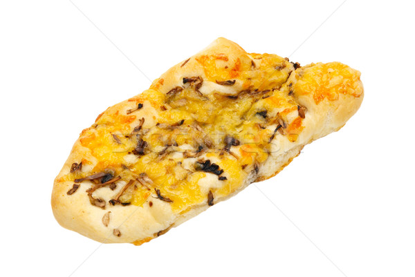 Stock photo: Piece of pizza with meat and vegetables.