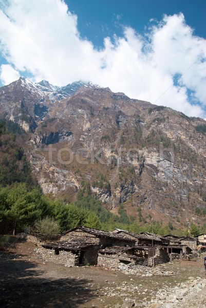 Tibetan village in Himalayan mountain Stock photo © vapi