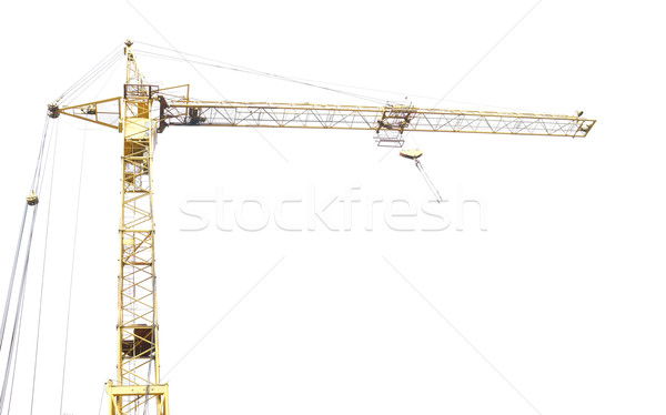 Gebouw kraan geïsoleerd witte stad bouw Stockfoto © vapi