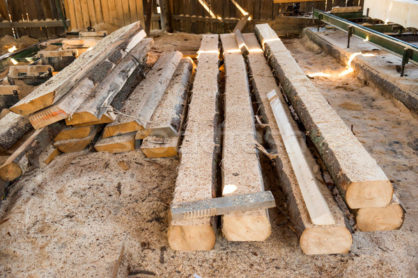 Planks in the timber factory Stock photo © vapi