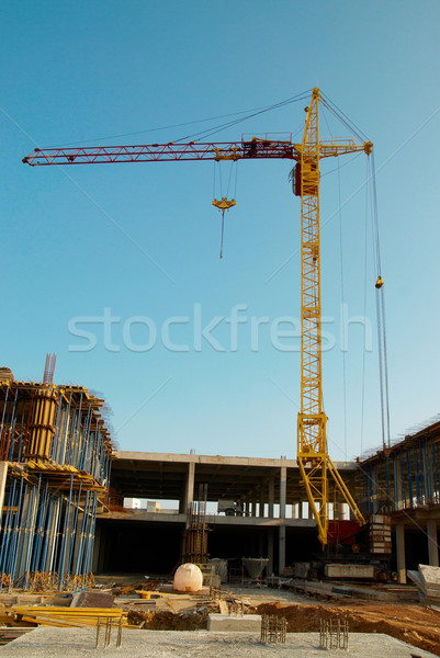 Edifício guindaste construção negócio céu casa Foto stock © vapi