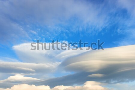 Lenticular clouds at sky Stock photo © vapi