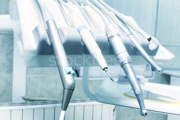 Stock photo: Dental drills, instruments and tools