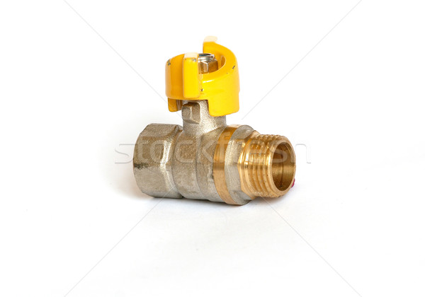 Stopcock ball valve on white background. Stock photo © vapi