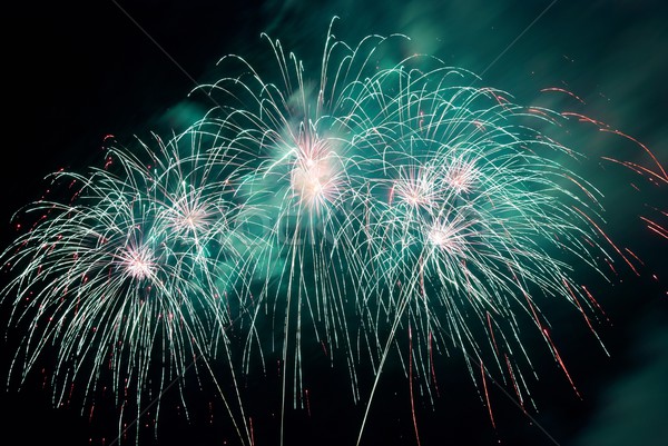 Foto d'archivio: Fuochi · d'artificio · nero · cielo · abstract · luce · sfondo