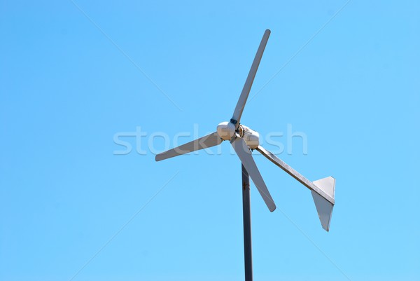 Stock fotó: Szél · generátor · elektromos · turbina · kék · ég · fény