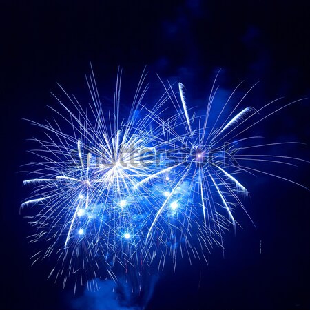 Kleurrijk vuurwerk zwarte hemel gelukkig licht Stockfoto © vapi