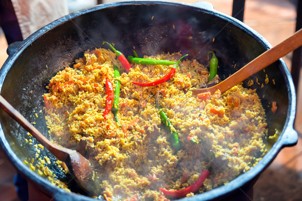Tradizionale riso carne caldo peperoncino Foto d'archivio © vapi