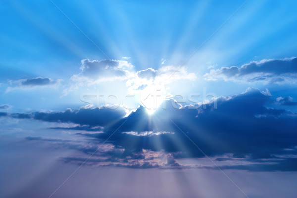 Sunset is beautiful blue sky Stock photo © vapi