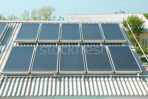 Solar system on the roof Stock photo © vapi