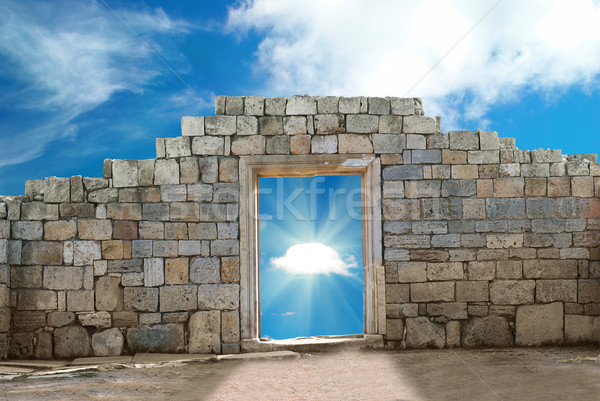 Wall with entrance Stock photo © vapi