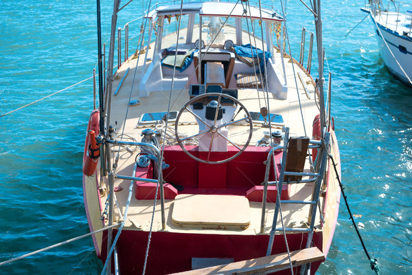 Foto stock: Volante · iate · azul · mar · água · esportes