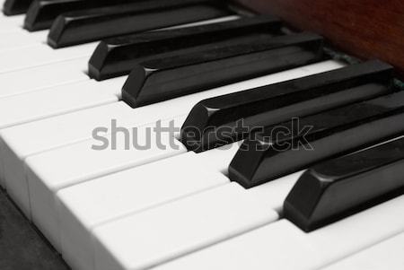 Tasti del pianoforte bianco nero tastiera piano rock Foto d'archivio © vapi
