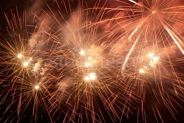 Tűzijáték fekete égbolt absztrakt fény háttér Stock fotó © vapi