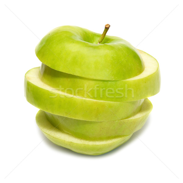 зеленый яблоко изолированный белый фрукты Сток-фото © vapi