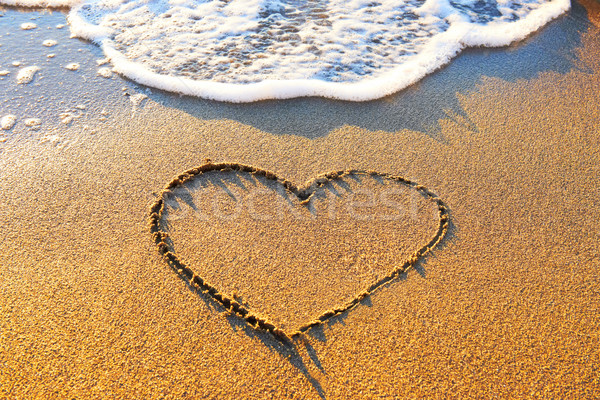 Heart on the sand Stock photo © vapi