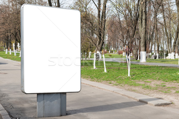 Pusty billboard ulicy miasta zielone biały odizolowany Zdjęcia stock © vapi