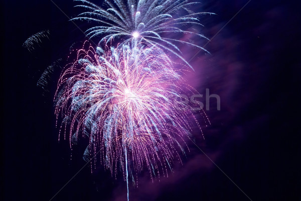 Stock photo: Fireworks, salute