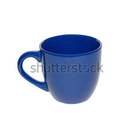 Tief blau Tasse isoliert weiß Kaffee Stock foto © vapi